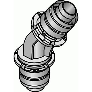 Cot Uponor cu sertizare,45°, 32-32