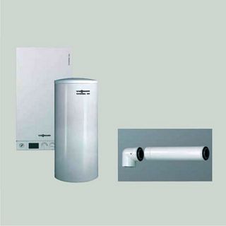 Viessmann pachet Vitodens 100 W - 35 kw, pentru încălzire şi preparare apă caldă menajeră cu boiler de 300 litri pentru sisteme solare