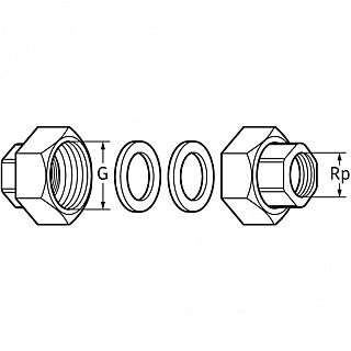 RACORD OLANDEZ POMPA SIMPLU 2&QUOT;X5/4&QUOT;