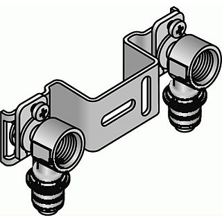 Set terminal Uponor cu plăcuţă de fixare, 150 mm axial, 16x1/2" FI