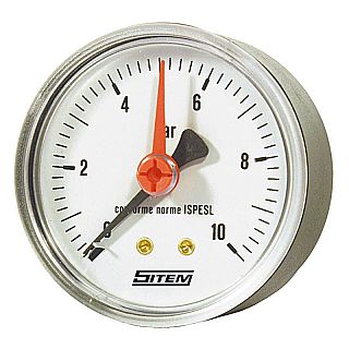 SITEM manometru cu racord axial posterior, Ø63 mm, 6 bar