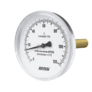 SITEM termometru de precizie cu racord posterior 63 mm/ 50 mm, 120ºC