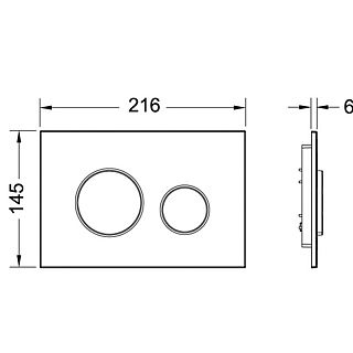 CLAPETĂ DE ACŢIONARE CULOARE CROMATĂ MAT, TECELOOP ÎN DOUĂ TREPTE, PENTRU SISTEME DE SPĂLARE TIP WC